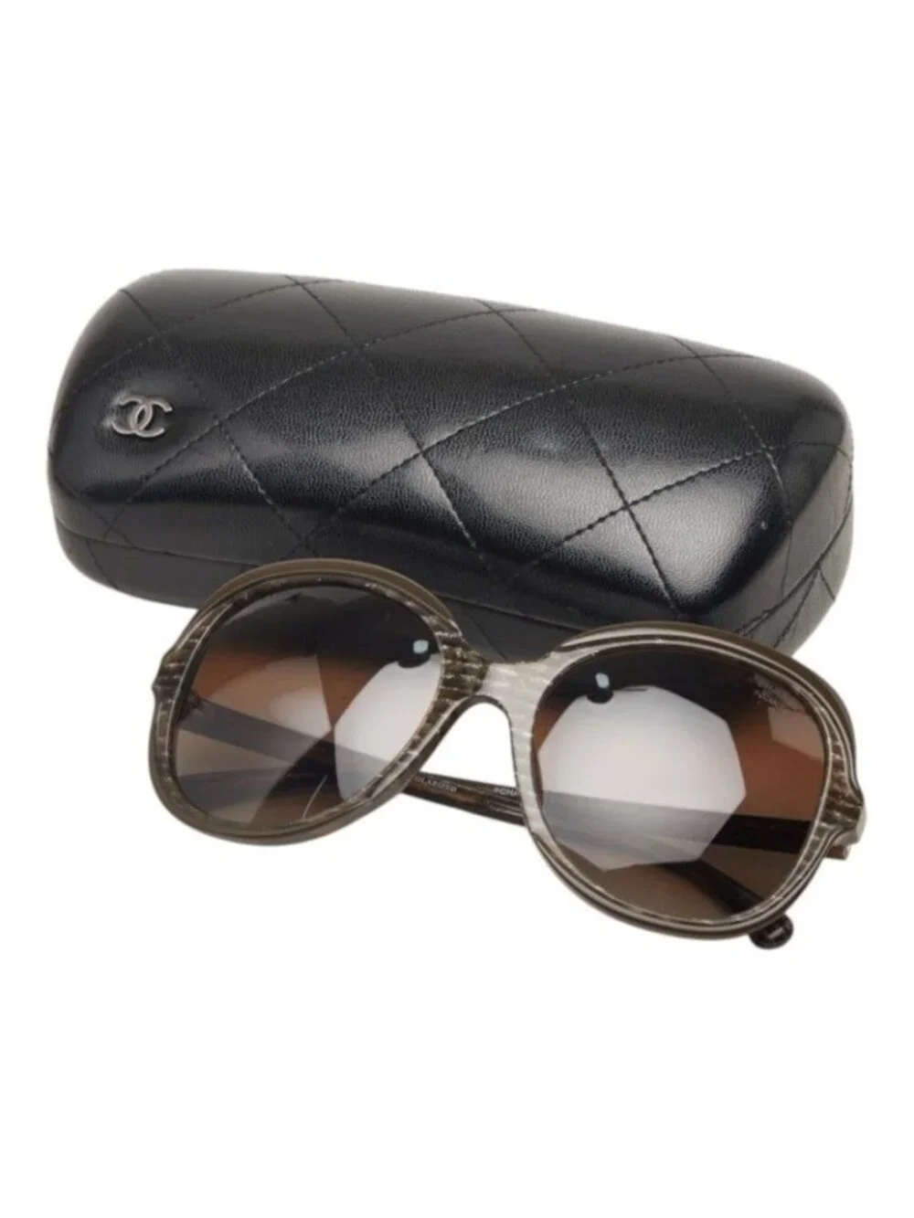 Chanel CC Logo Sunglasses Brown Acetate Eyewear
